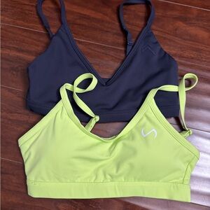 Women's Intimates Set - Black and Green Bras